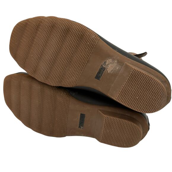 Sperry Top-Sider Ripwater Faux Fur Rubber Brown Leather Rain Boots Size 9 - Picture 6 of 8